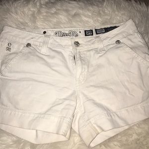 White Jean Shorts - Miss Me